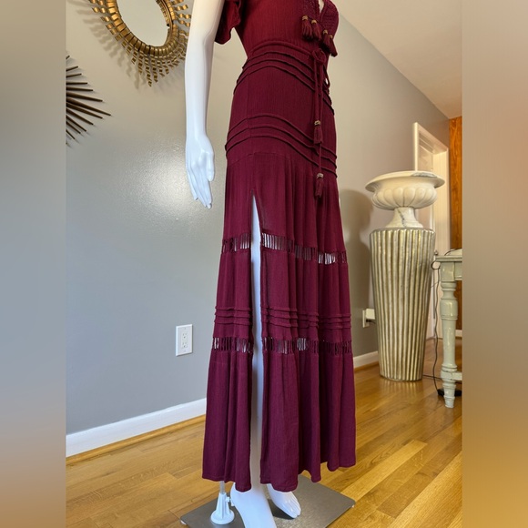 Lulu's Burgundy Maxi Dress - Picture 9 of 16